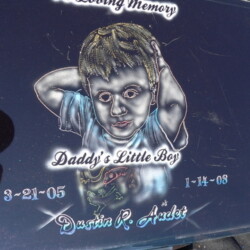 Daddy's little boy memorial plaque.